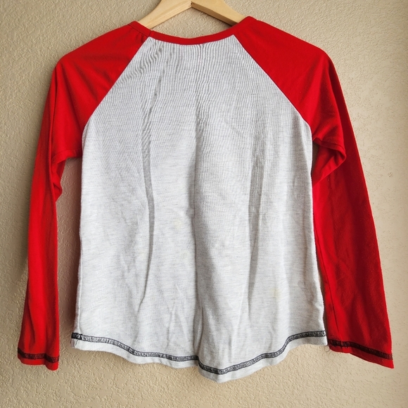 Hello Kitty snow cute Christmas holiday long sleeve shirt Size L 10-12 - Picture 7 of 11